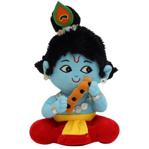 Panda's Box Mantra Chanting Baby Krishna (Small - 23 CM) | Musical Soft Plush Toy | Best Gift for Infants, Toddlers & Babies