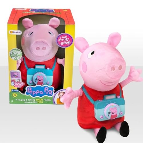 PlayShifu Peppa Pig Singing & Talking Plush | Interactive Soft Toy for Kids 3+ | Bluetooth Play with Rhymes, Stories & Pretend Play | Birthday Gift for Girls & Boys | Toys for Kids